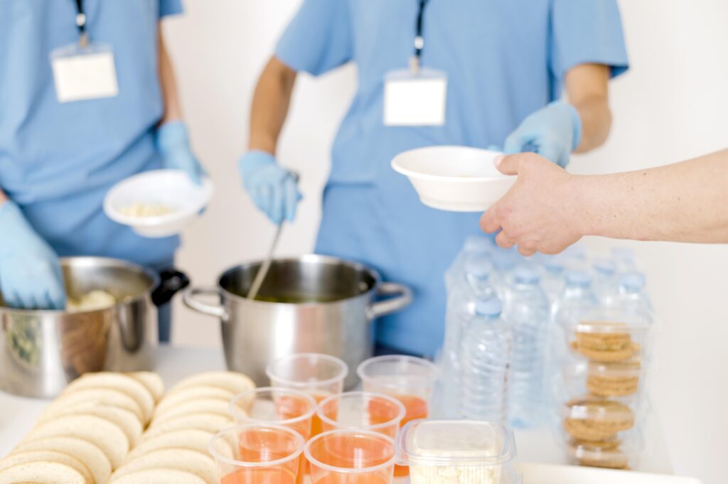 food being given away as donation
