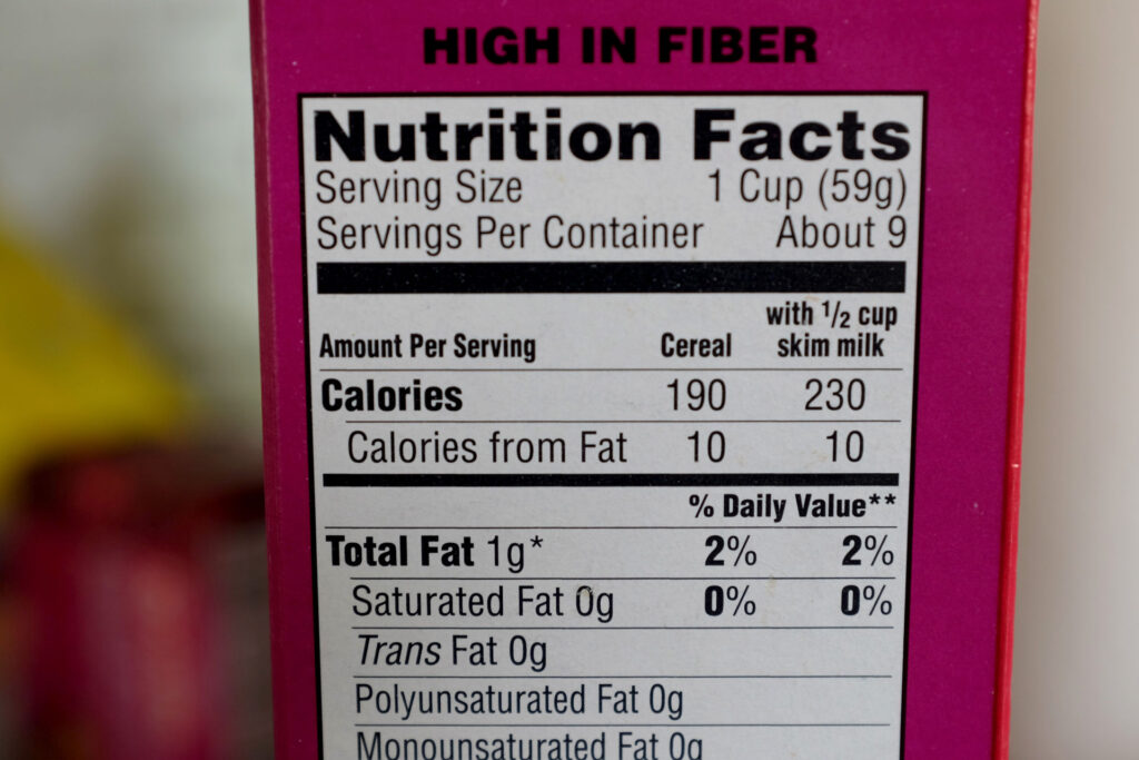 Nutrition facts là gì