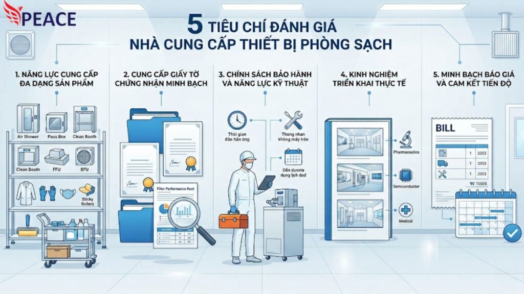 Các tiêu chí quan trọng để đánh giá nhà cung cấp thiết bị phòng sạch
