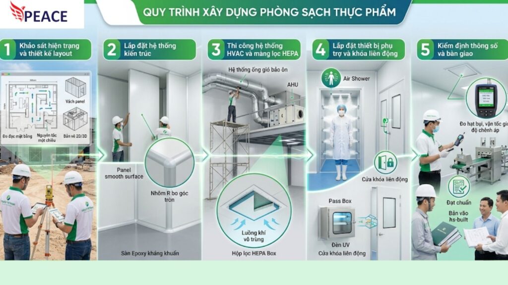 Quy trình xây dựng phòng sạch thực phẩm