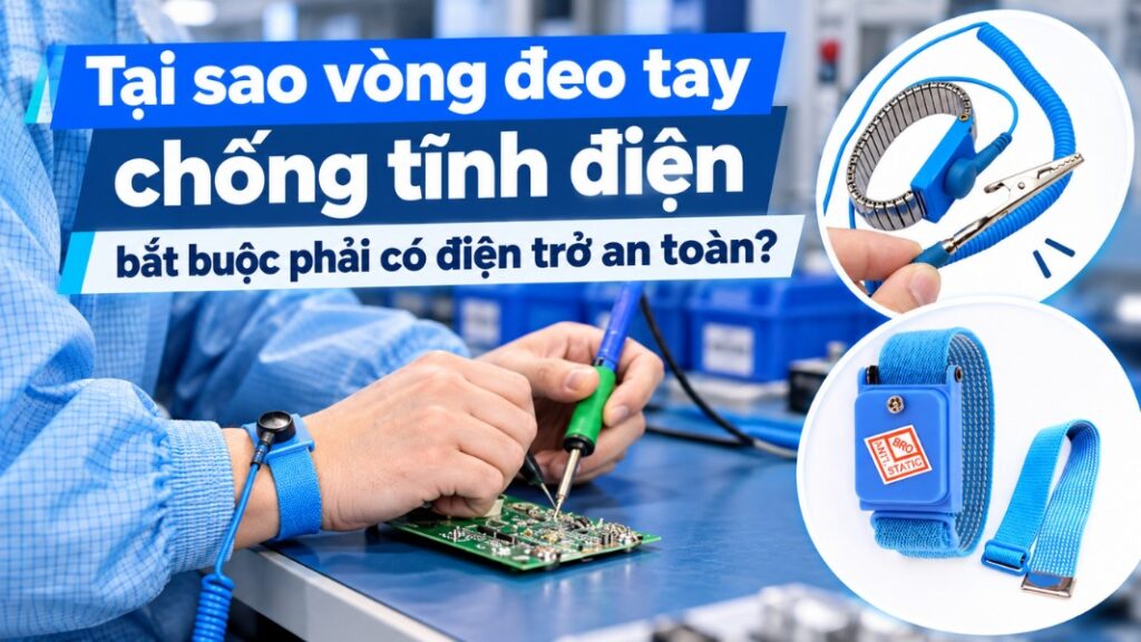 Tại sao vòng đeo tay chống tĩnh điện bắt buộc phải có điện trở an toàn